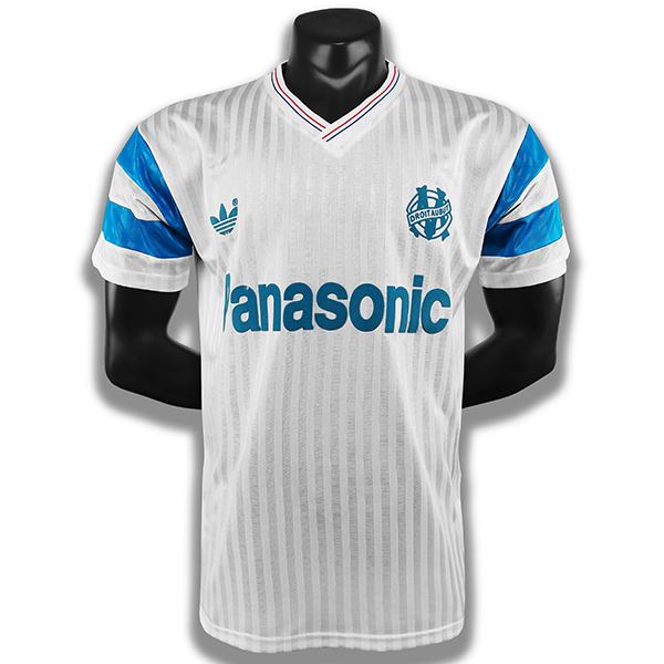 Olympique de Marseille home retro jersey maillot match men's first sportwear football shirt 1990-1991